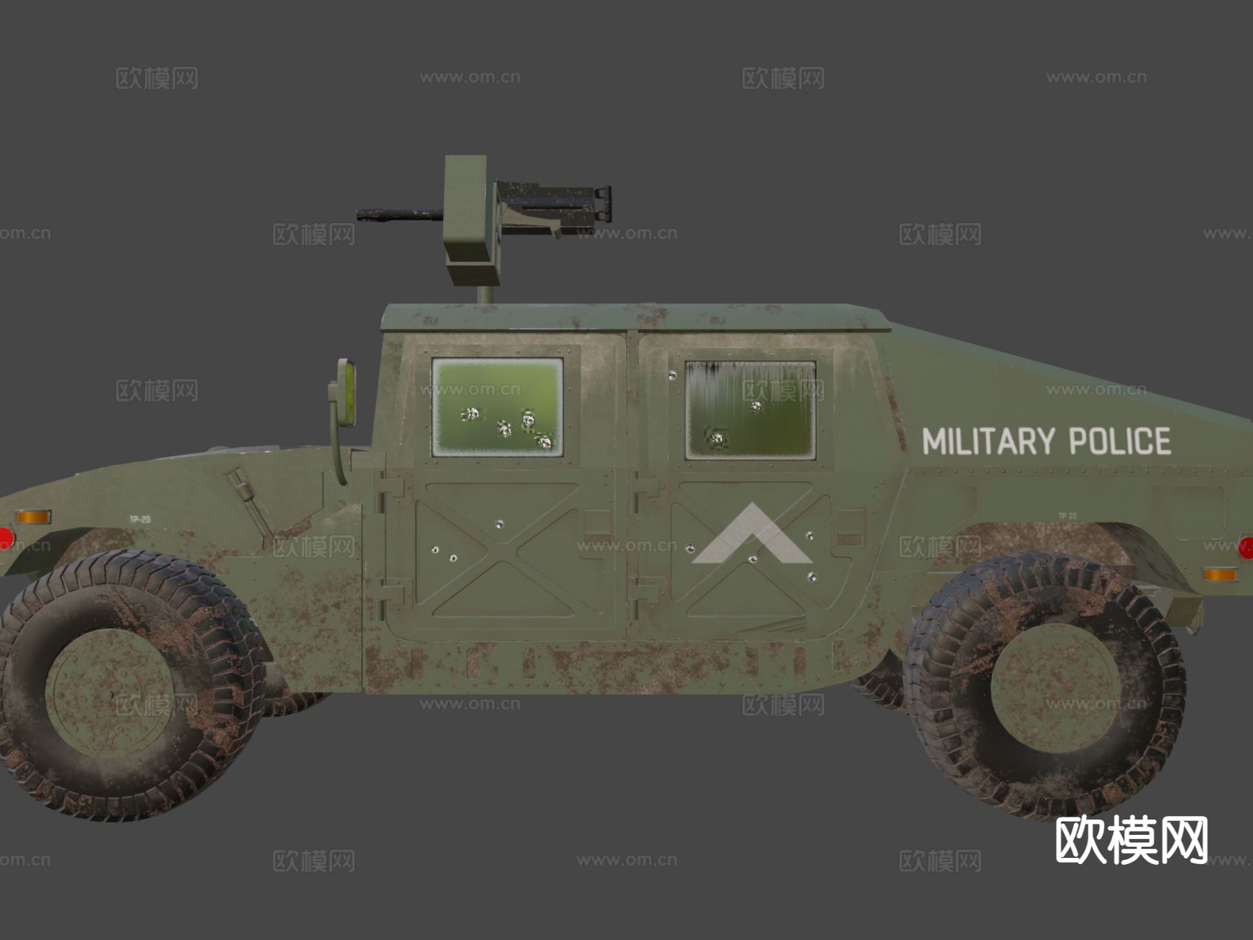 悍马汽车 军用车 越野车3d模型