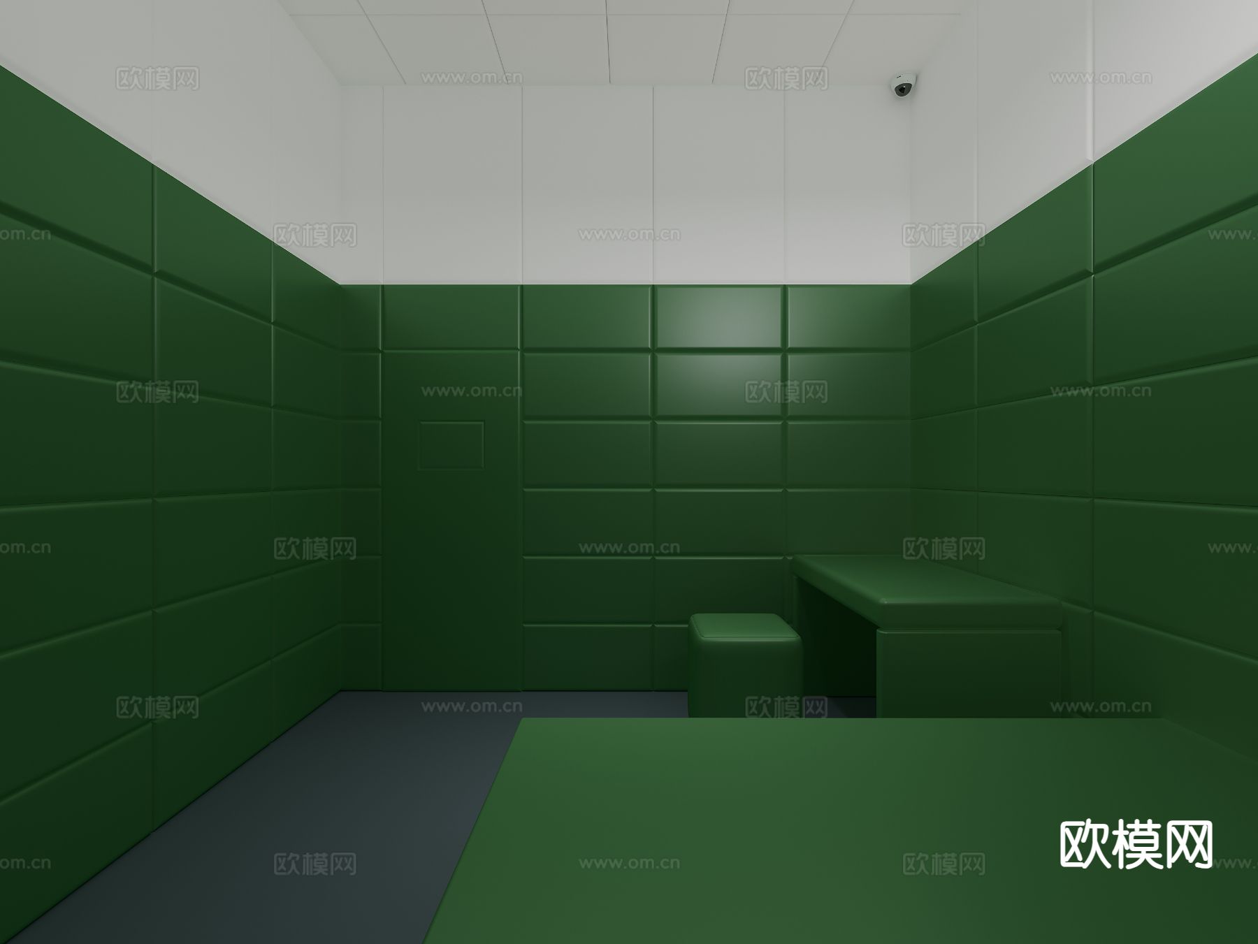 审讯室 禁闭室3d模型下载（渲染图2）