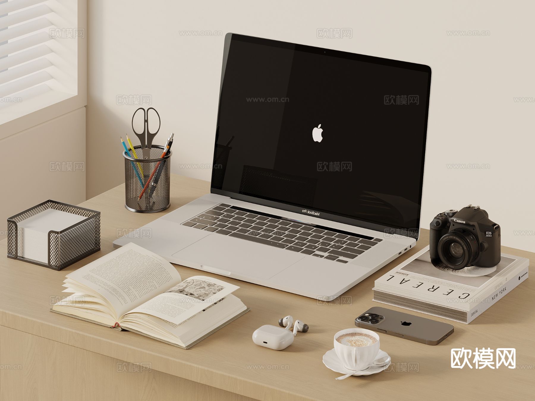 电脑 摄像机 电子产品 摆件su模型下载（渲染图2）