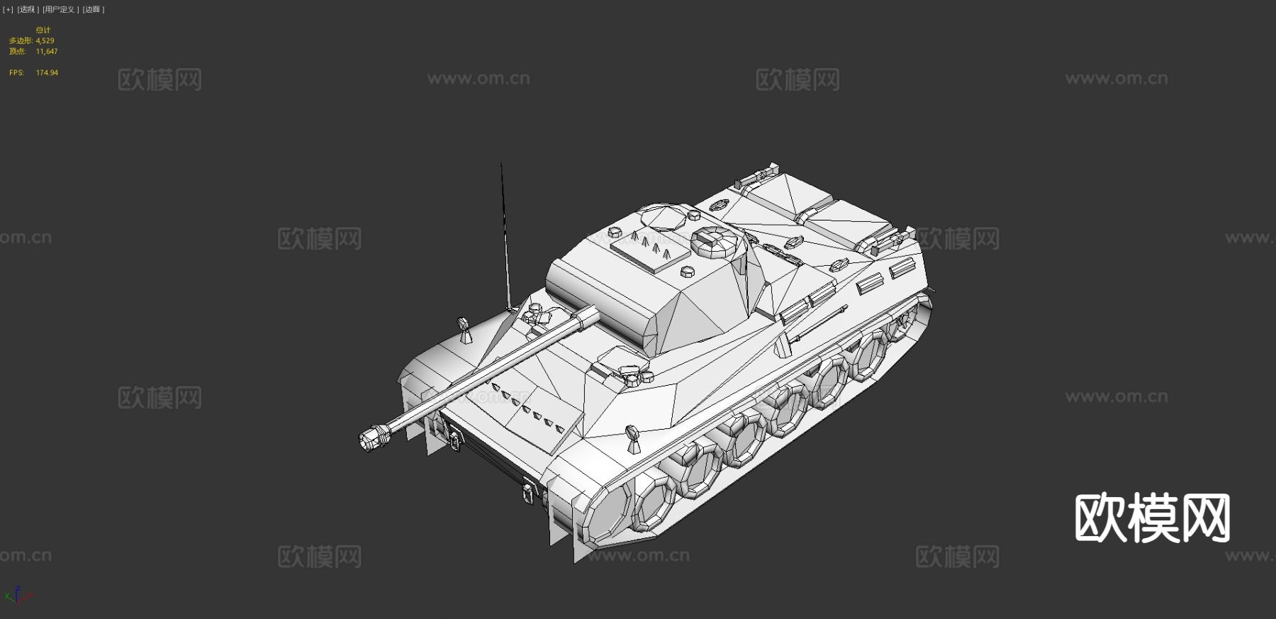 M43塔斯重坦 坦克3d模型