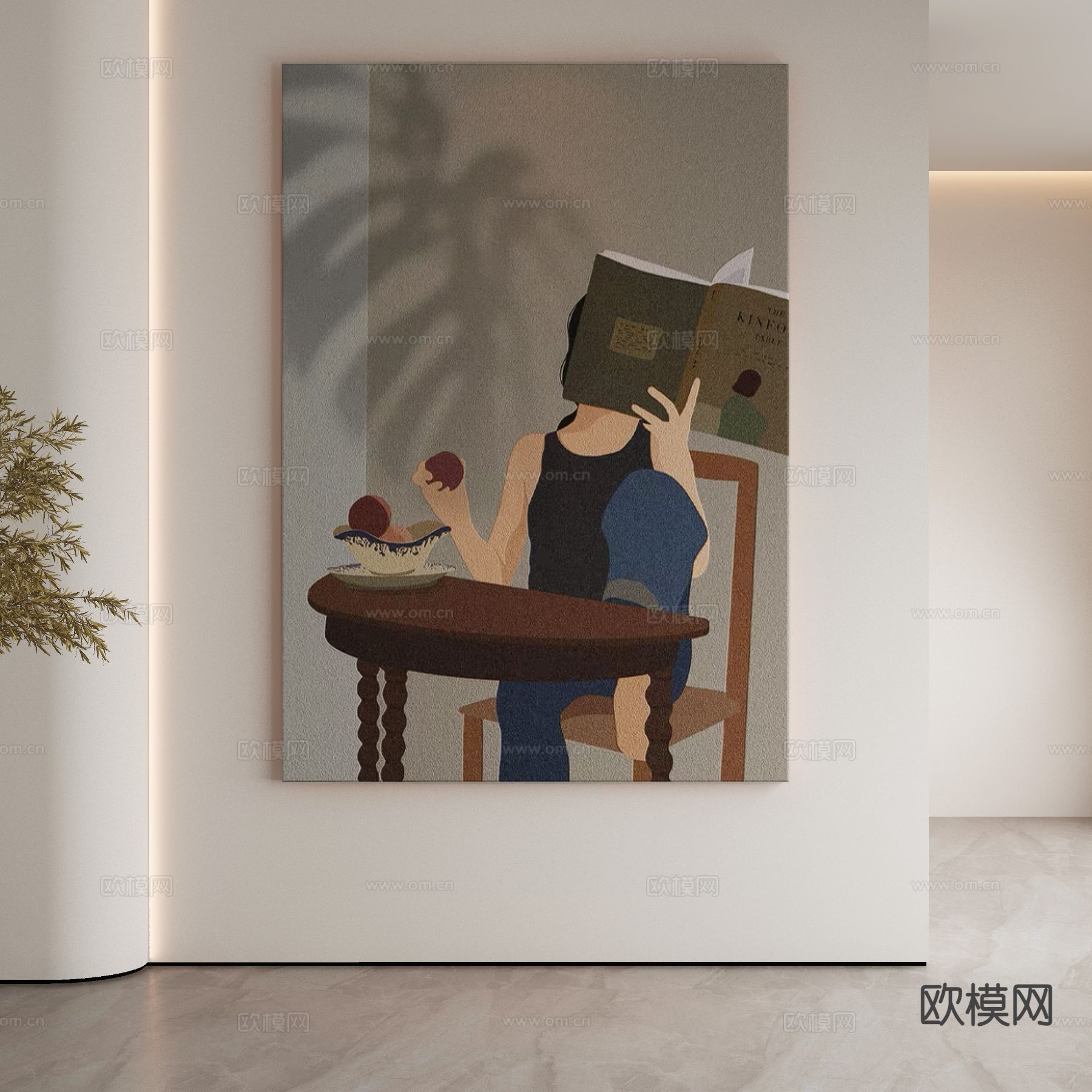 现代装饰画 人物挂画 卡通挂画3d模型