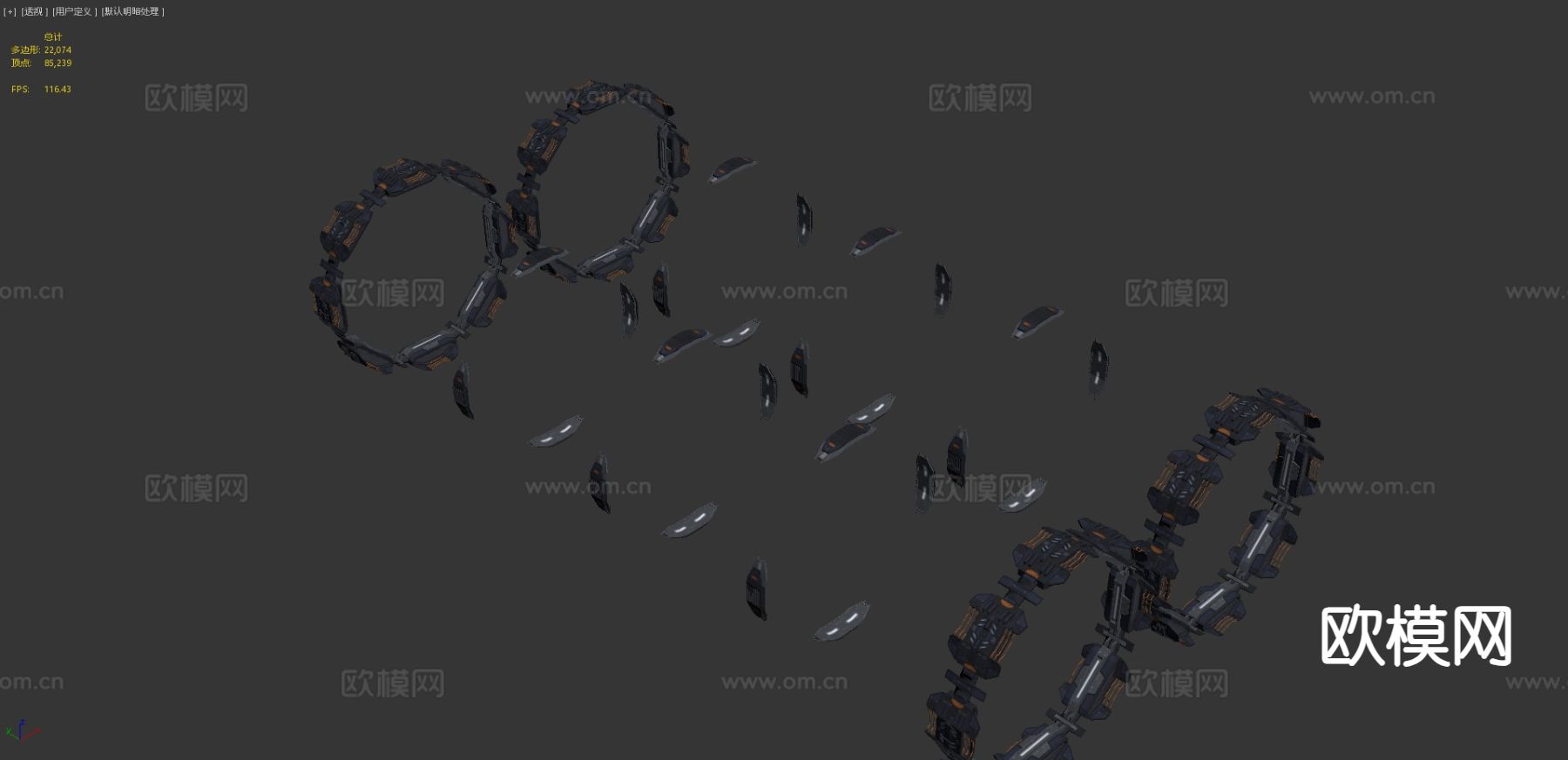 行星跳跃门3d模型