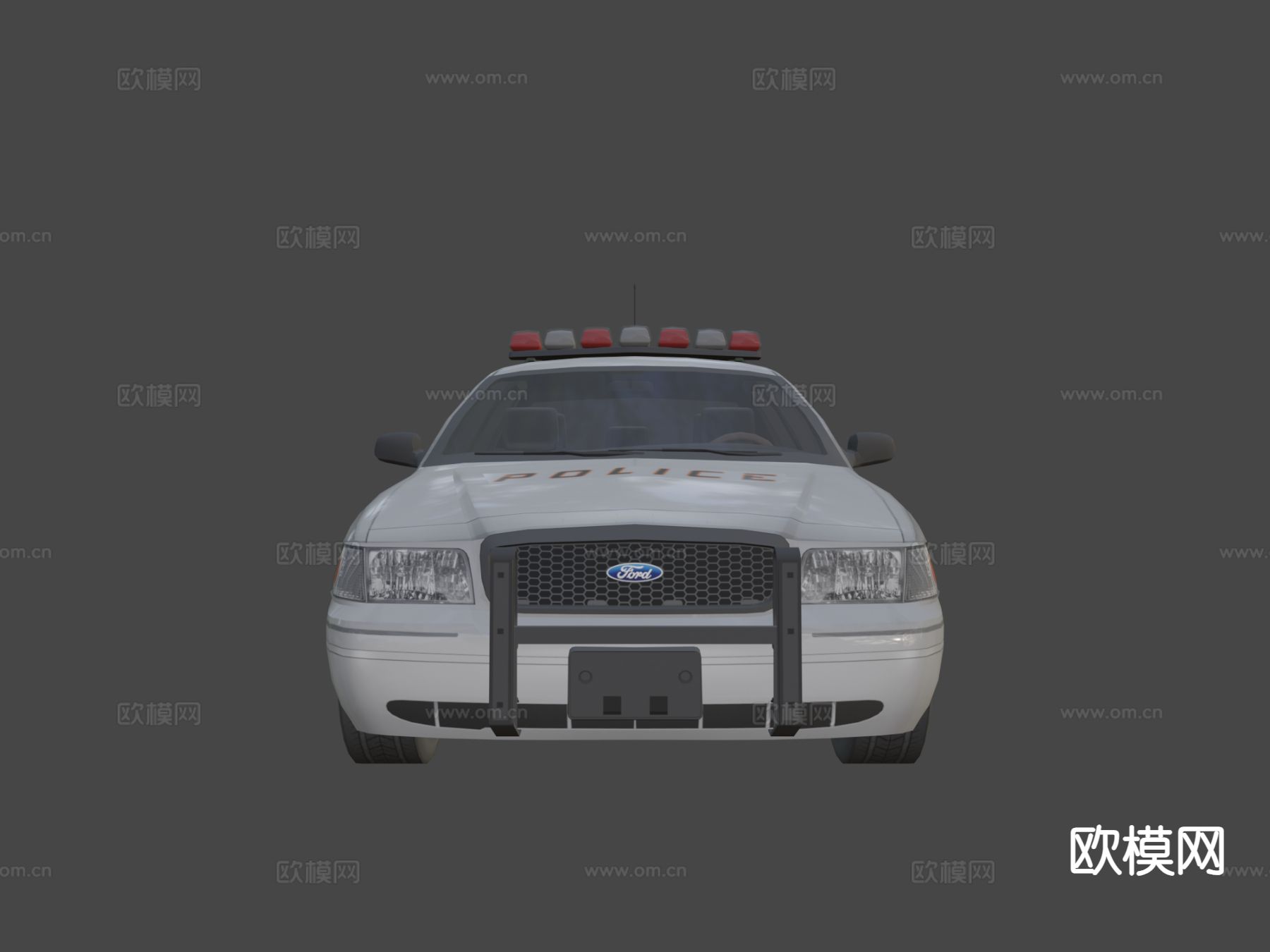 警车 汽车3d模型