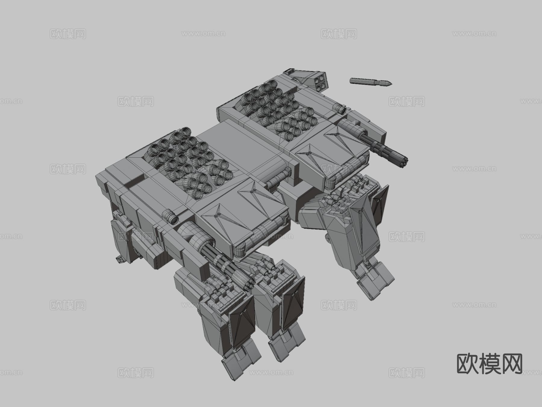 战斗型机甲 游戏角色3d模型