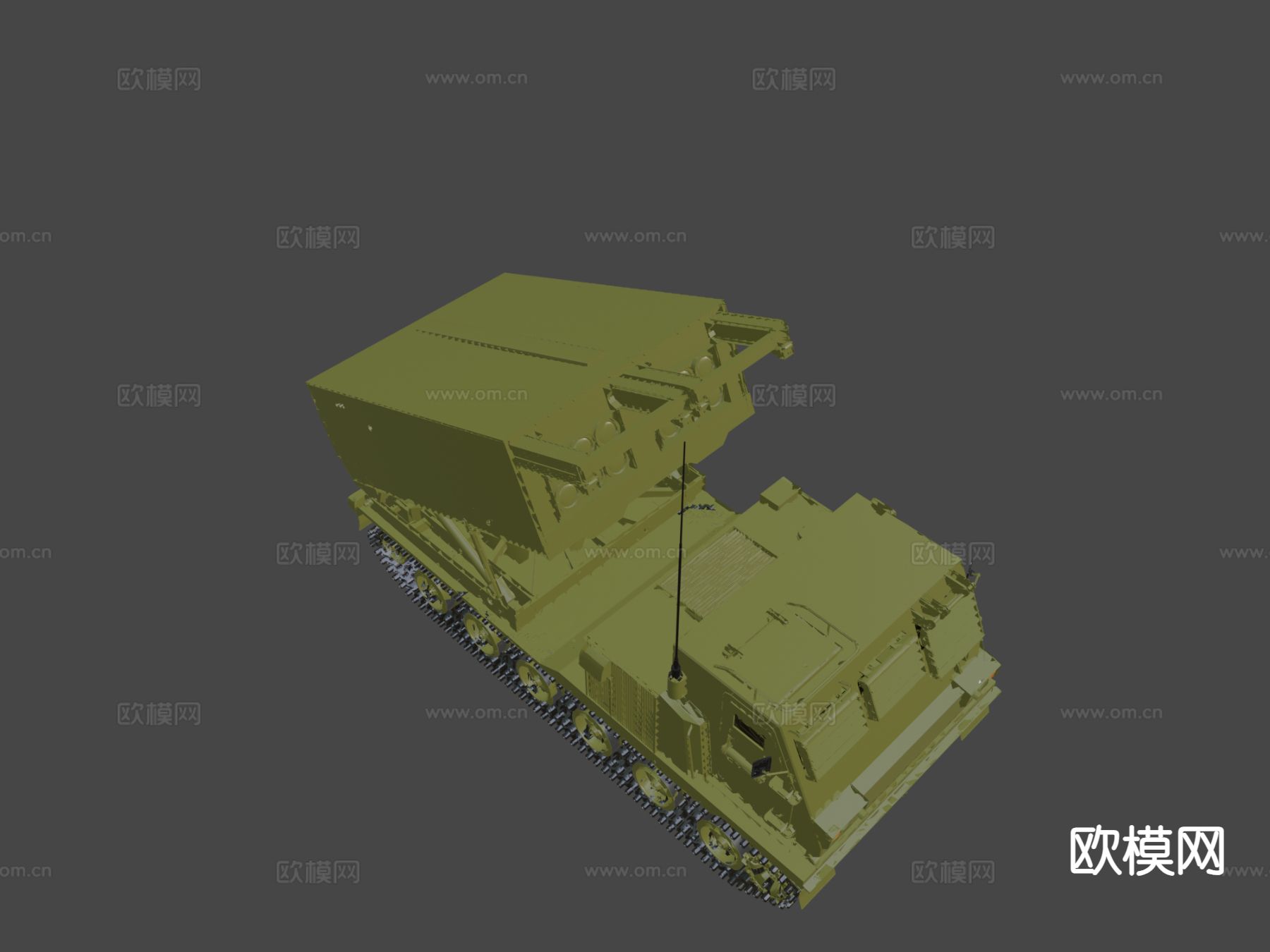 M270多管火箭系统 战车3d模型