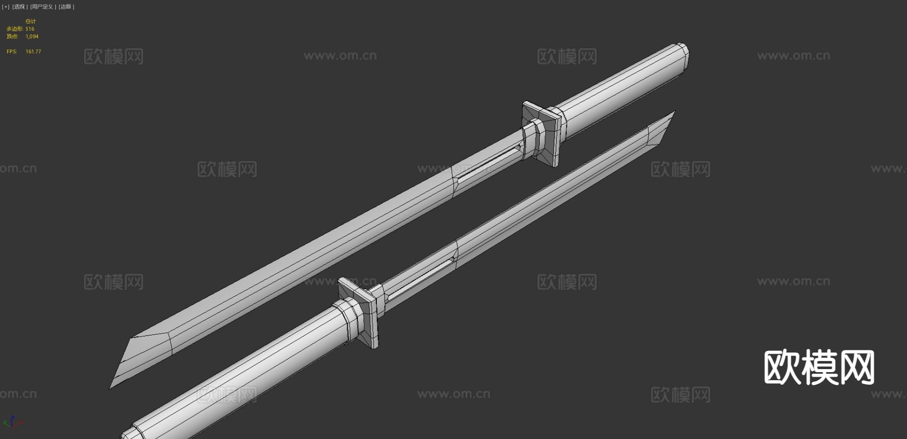 忍者刀3d模型