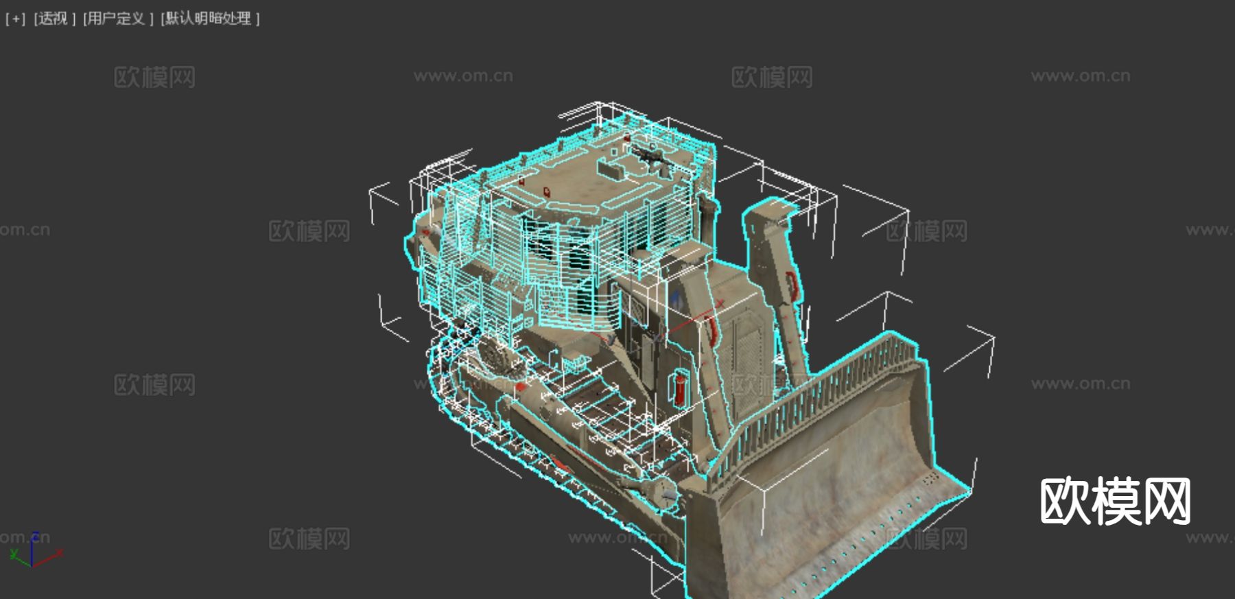 推土机卡车3d模型