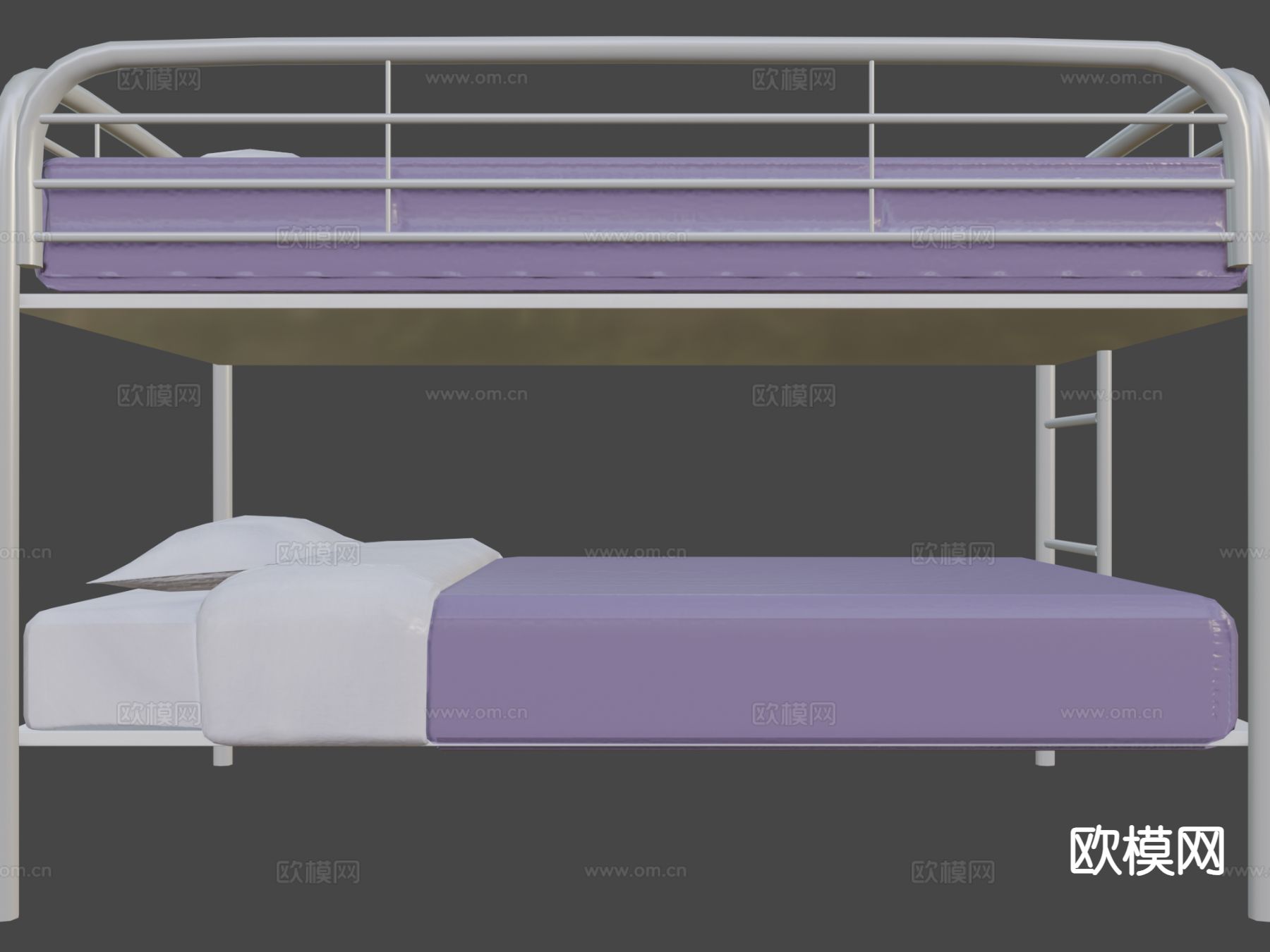白金属碉堡床 上下床 高低床3d模型