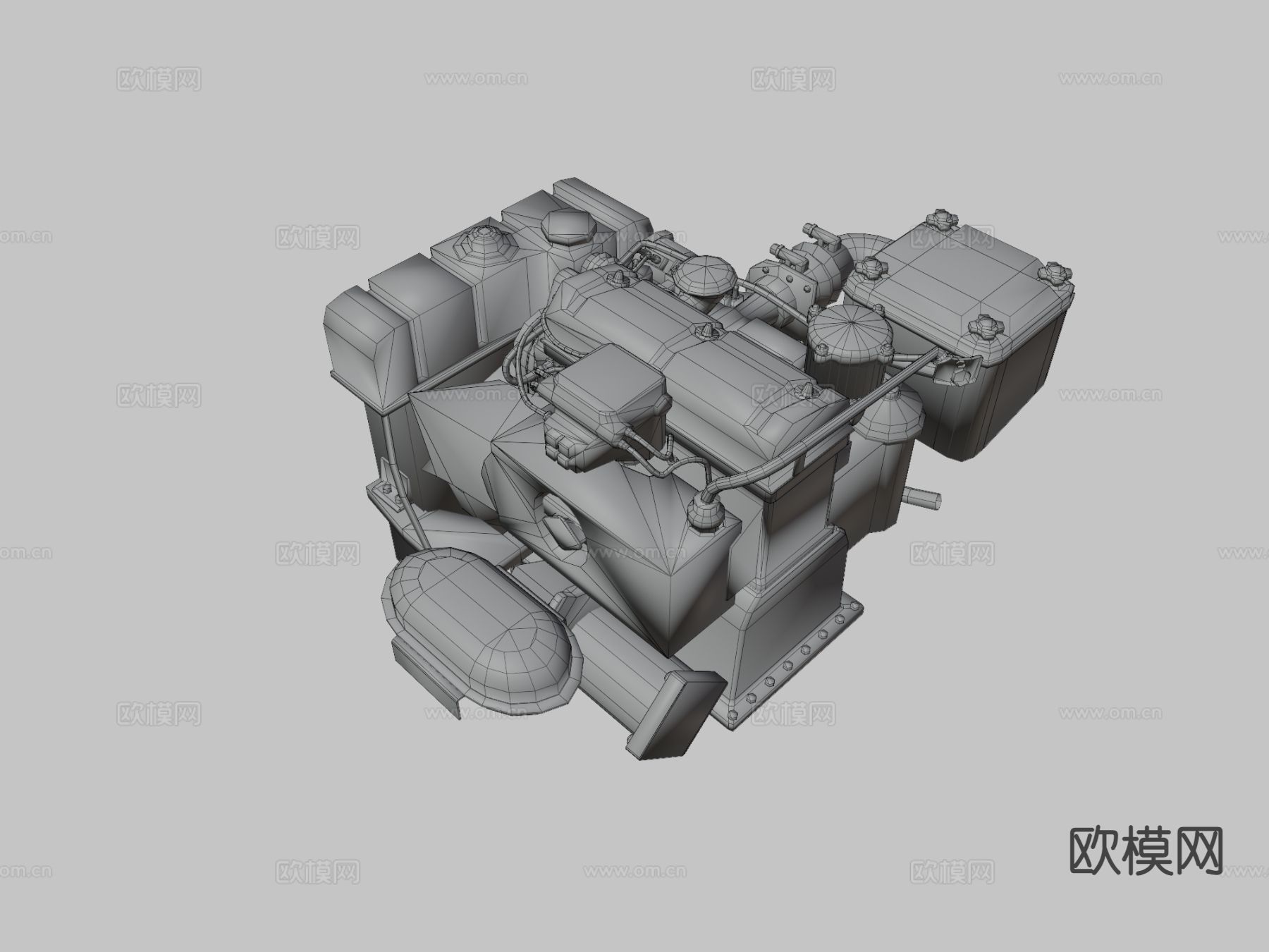 劳斯莱斯B40发动机3d模型