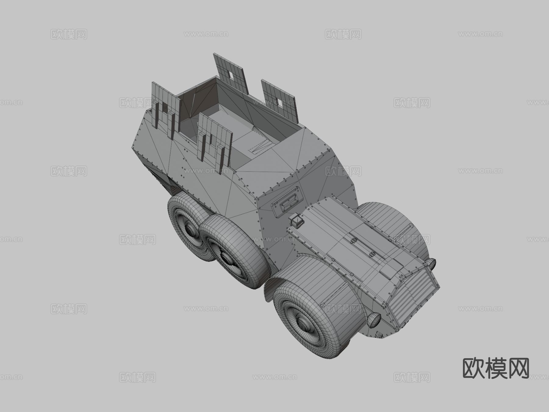 军用车 装甲车3d模型