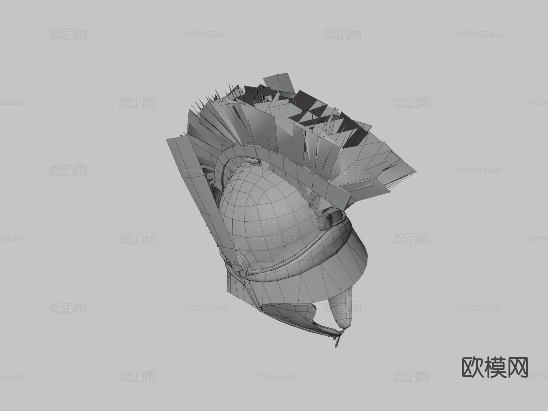 中世纪骑士头盔3d模型