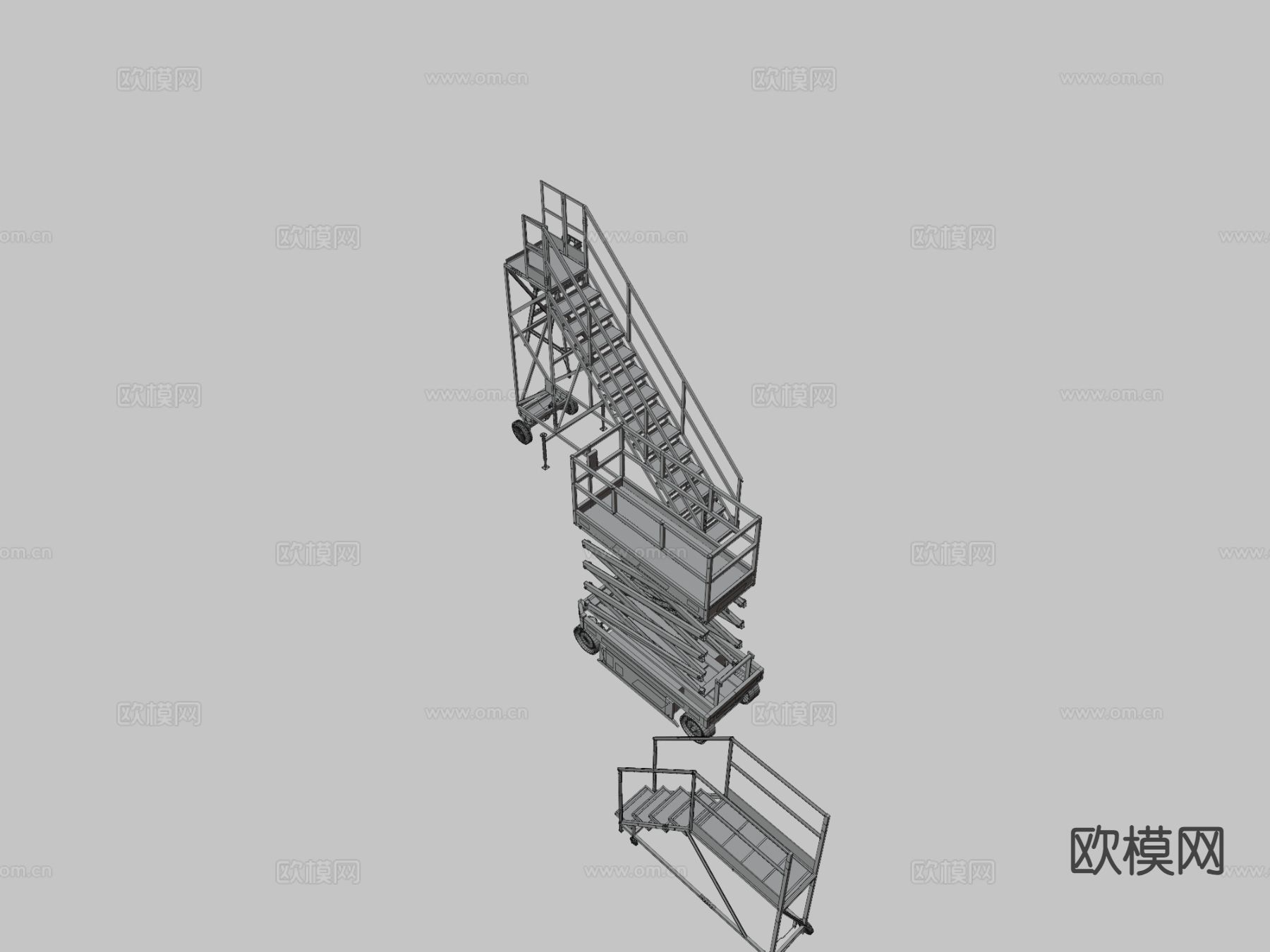 飞机维修梯子3d模型