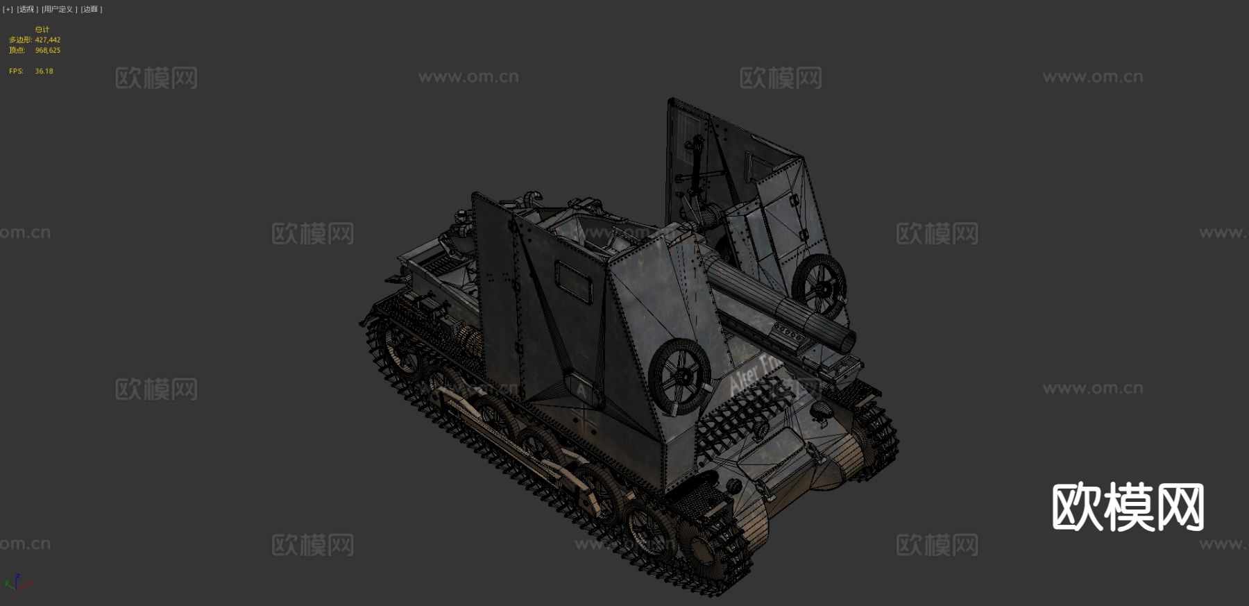 坦克 悍马装甲车3d模型