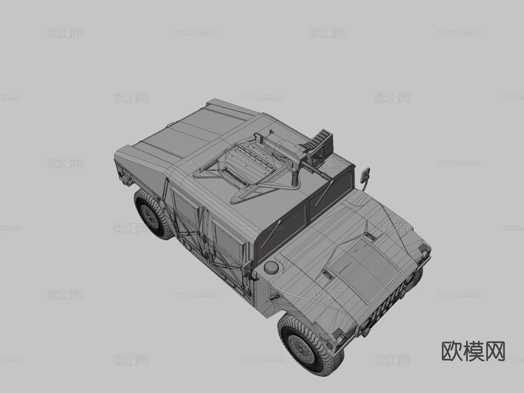 悍马汽车 军用车 越野车3d模型