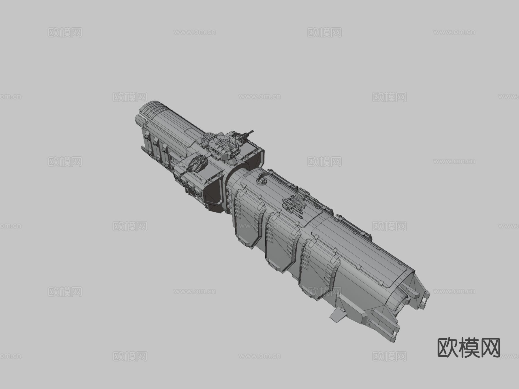 科幻护卫舰3d模型