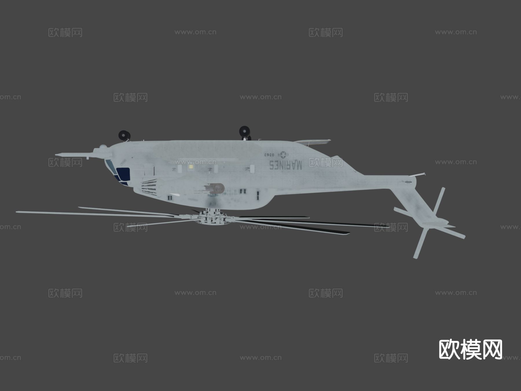 超级雄鹰直升机3d模型