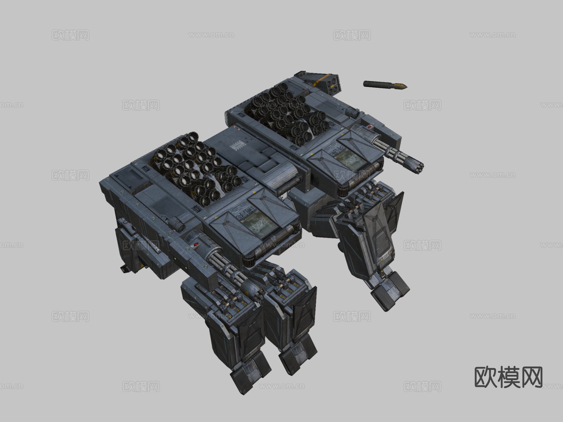 战斗型机甲 游戏角色3d模型