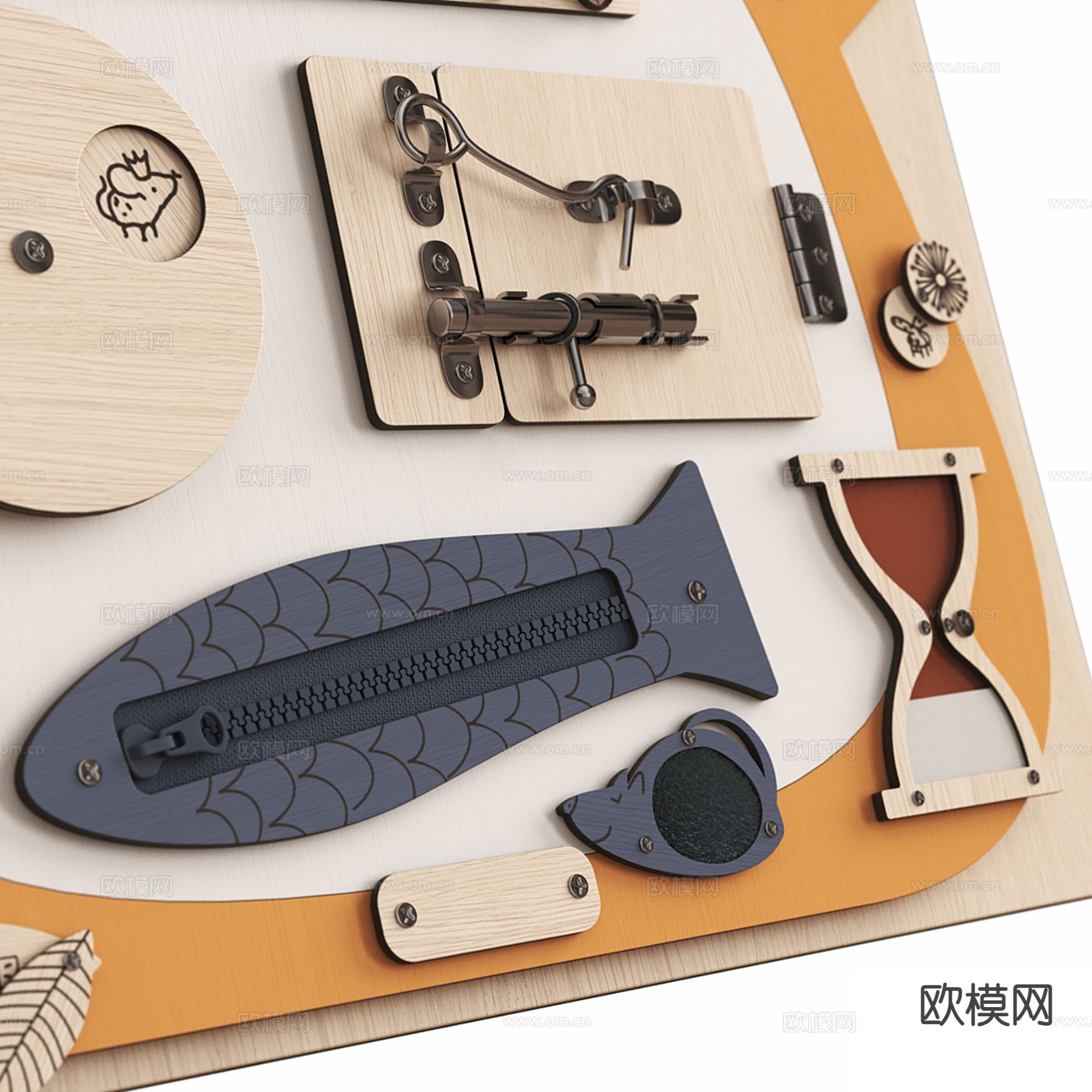 儿童画板su模型下载（渲染图3）