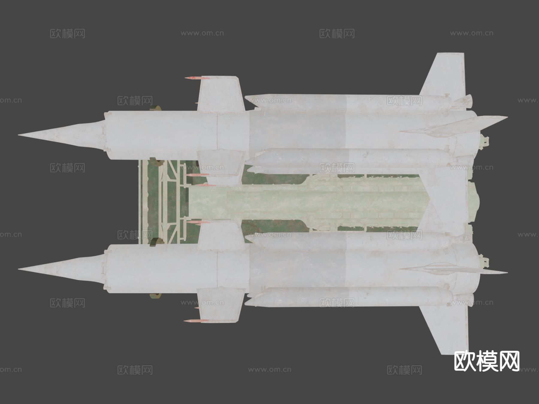 导弹发射器 坦克 履带车3d模型