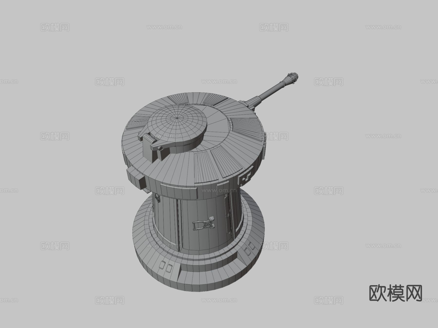 炮台电池 激光炮塔3d模型