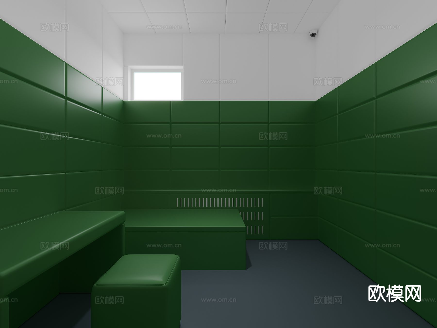 审讯室 禁闭室3d模型下载（渲染图1）