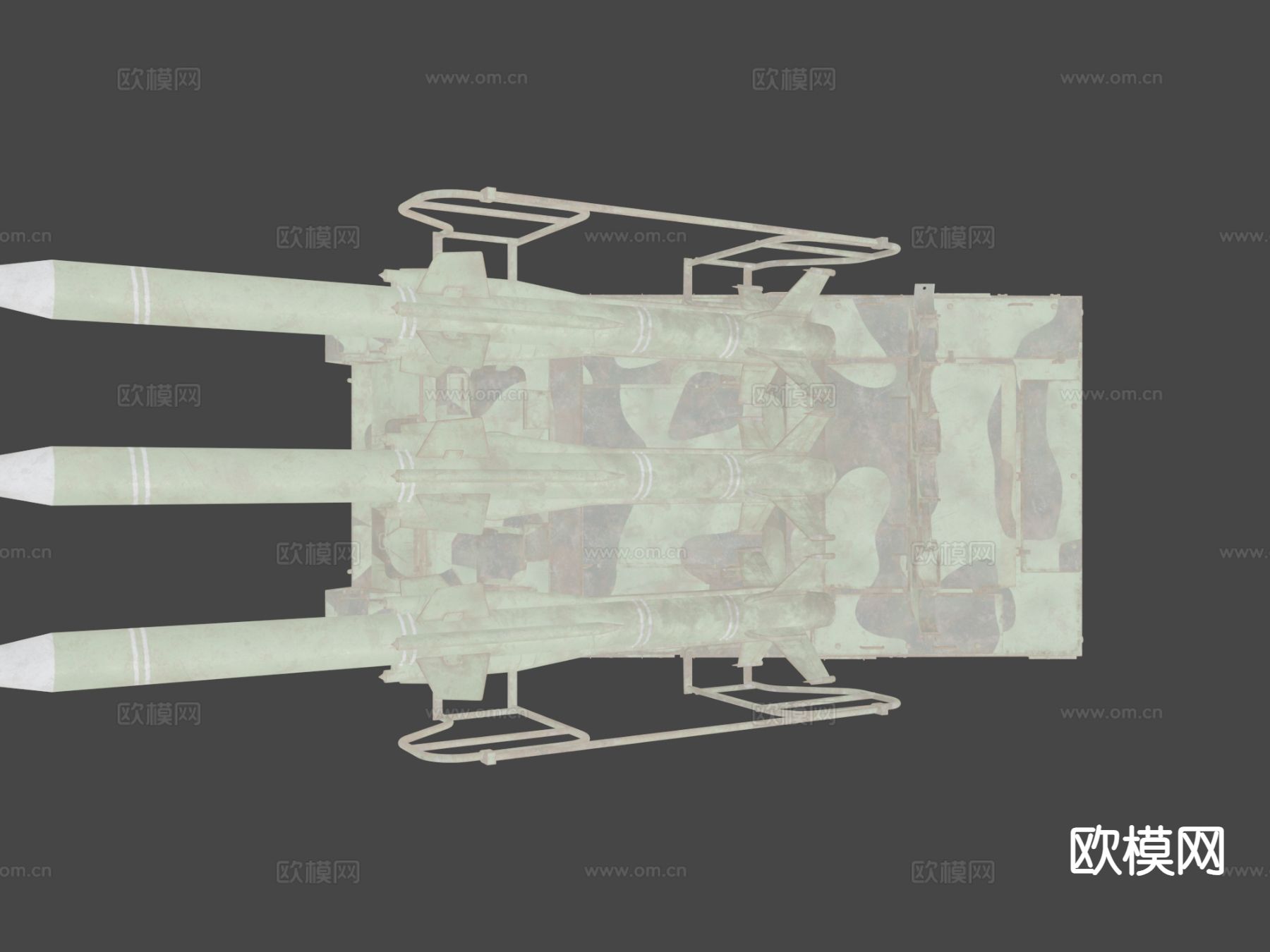 导弹发射坦克3d模型