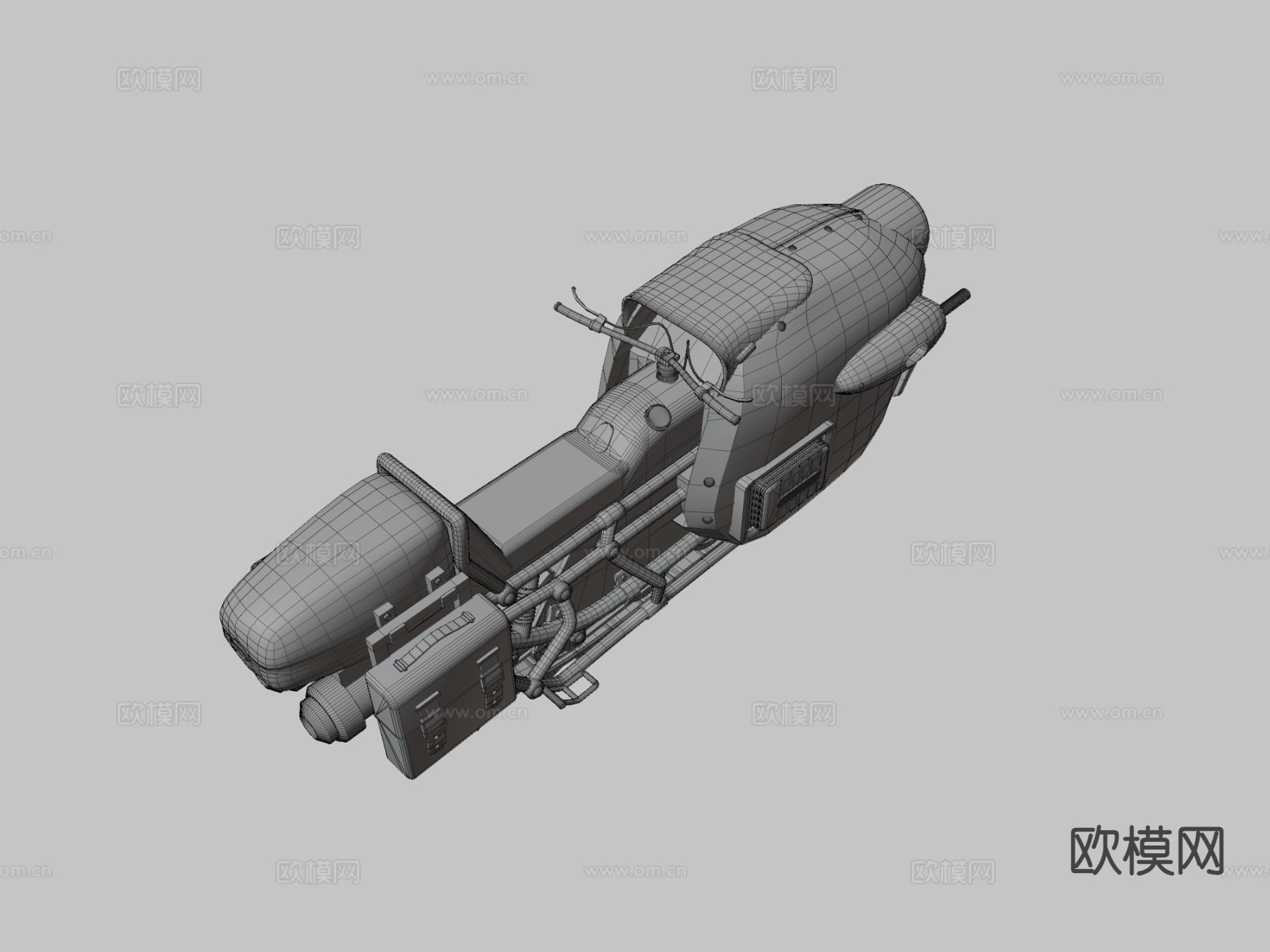 复古摩托车3d模型