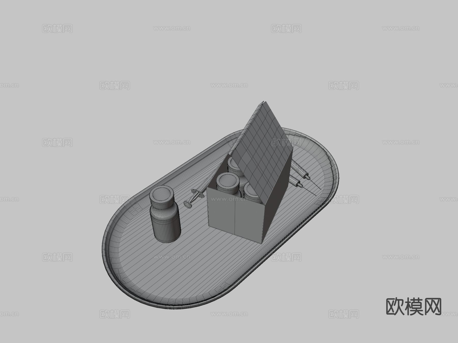 新冠疫苗6片装3d模型