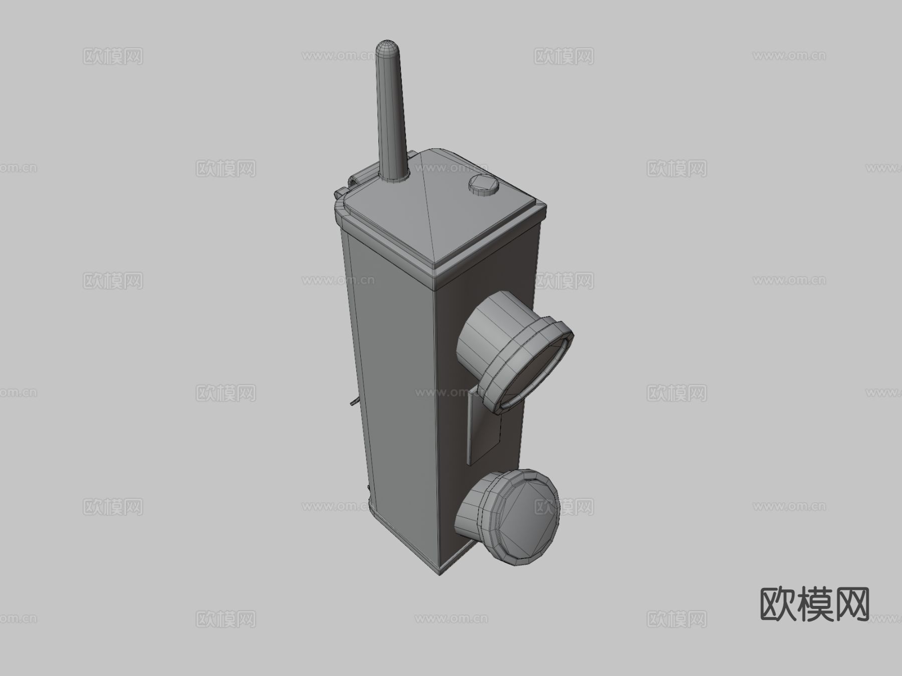 军用手持对讲机3d模型