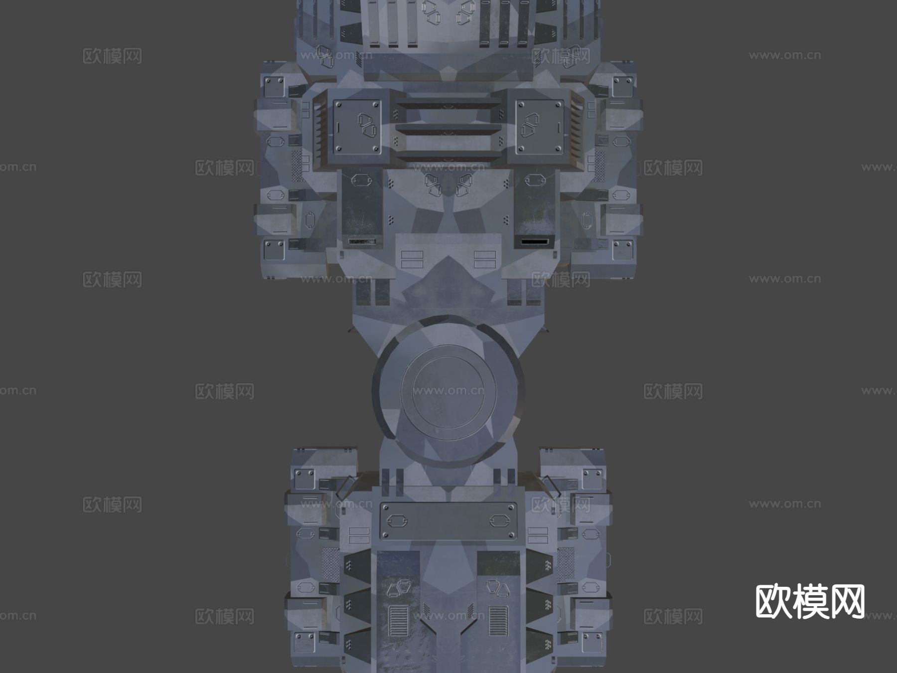 科幻飞船移动总部3d模型