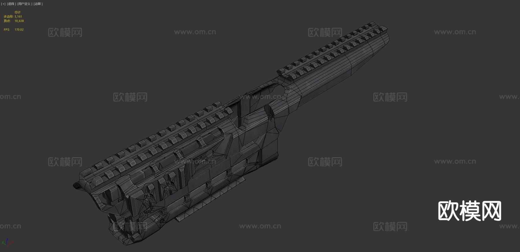 AK74握把手枪3d模型