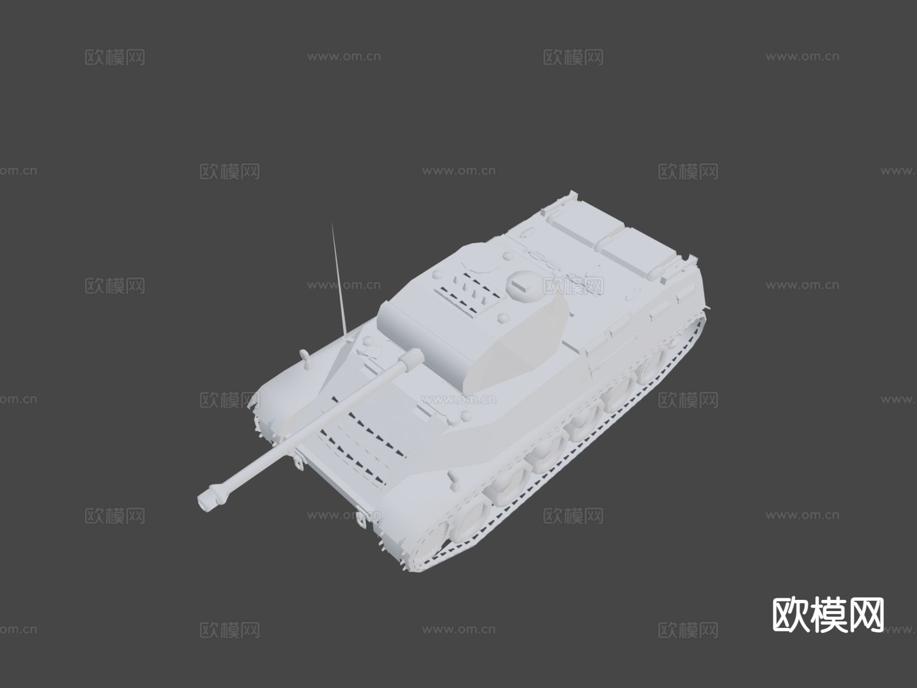 M43塔斯重坦 坦克3d模型