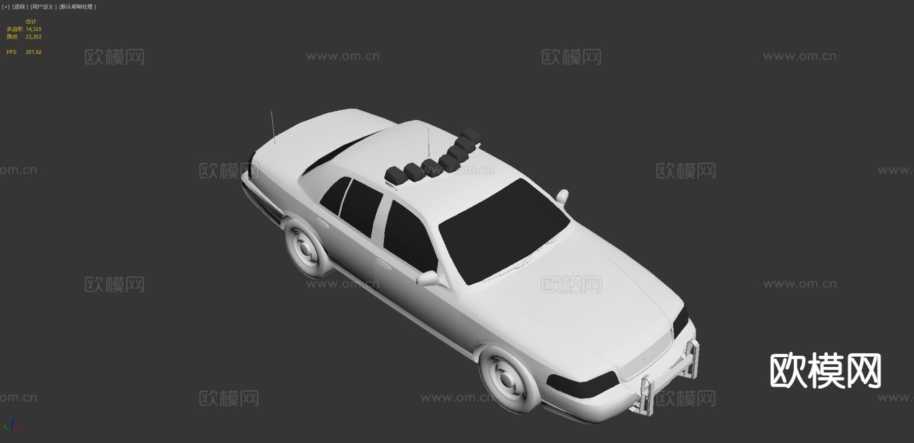 警车 汽车3d模型