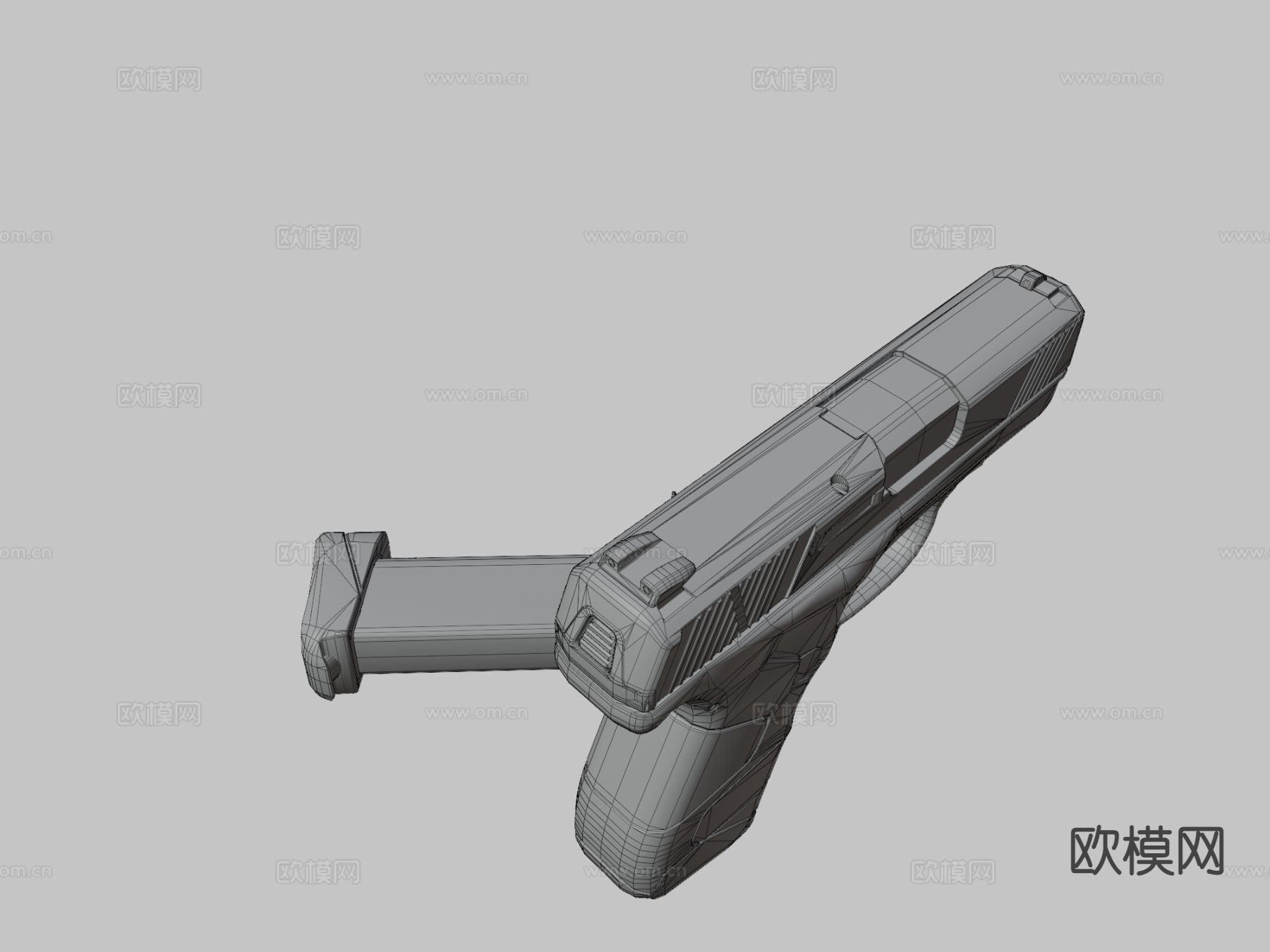 超小型9mm手枪3d模型