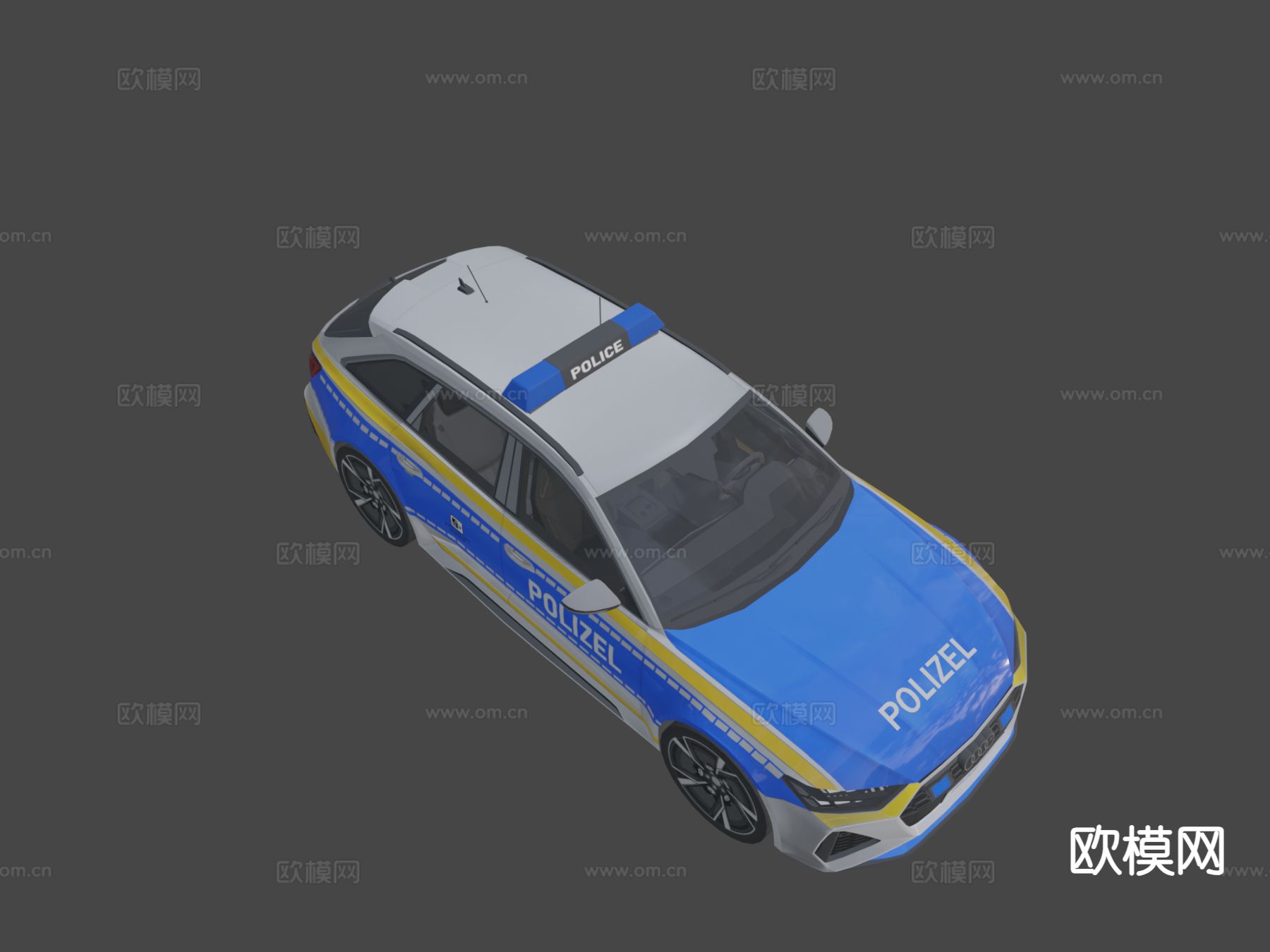 警车 汽车3d模型