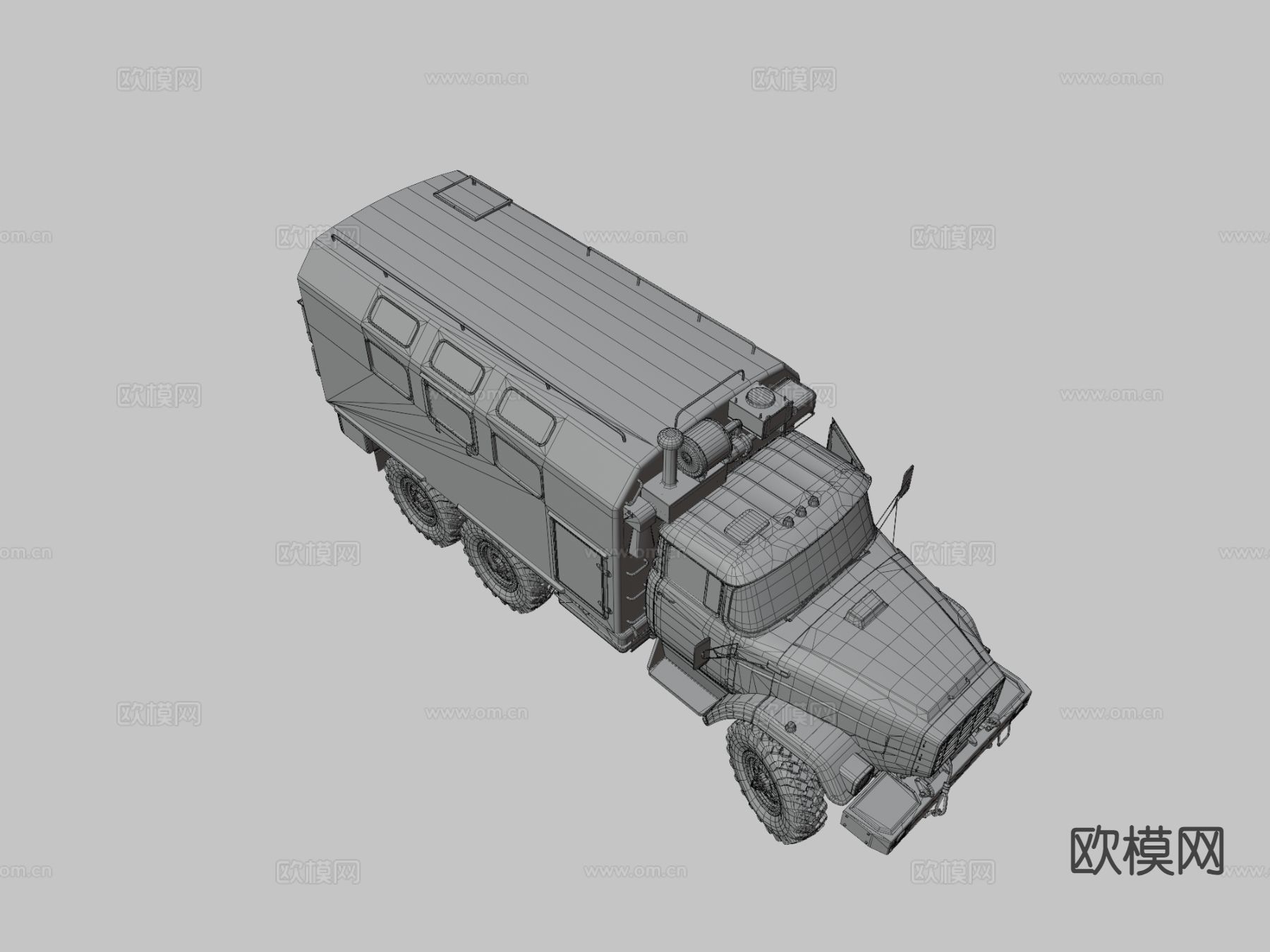 大卡车 运输车3d模型