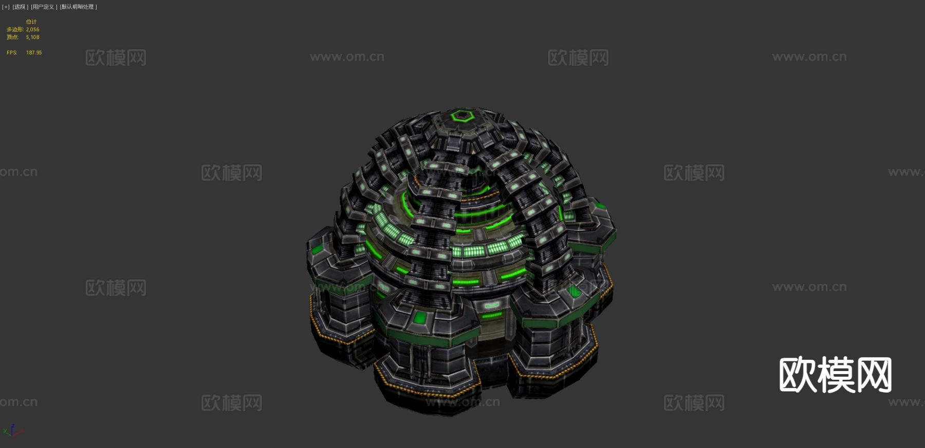 科幻建筑 发电机3d模型