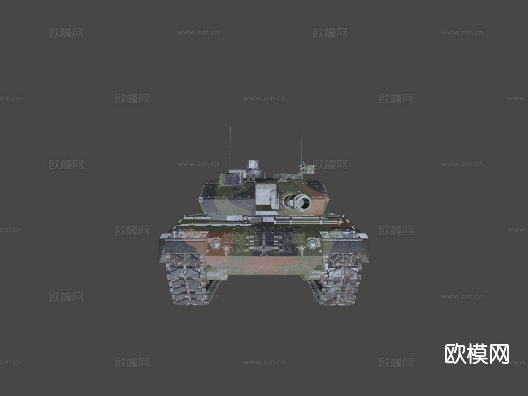 德国豹2A6主战坦克3d模型