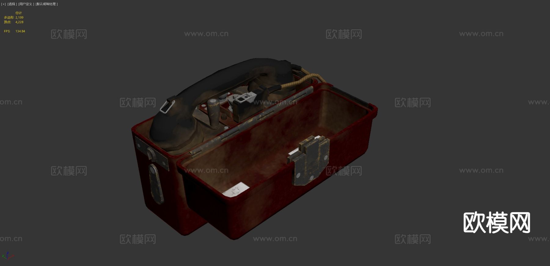 德国二战座机 电话3d模型下载（渲染图2）