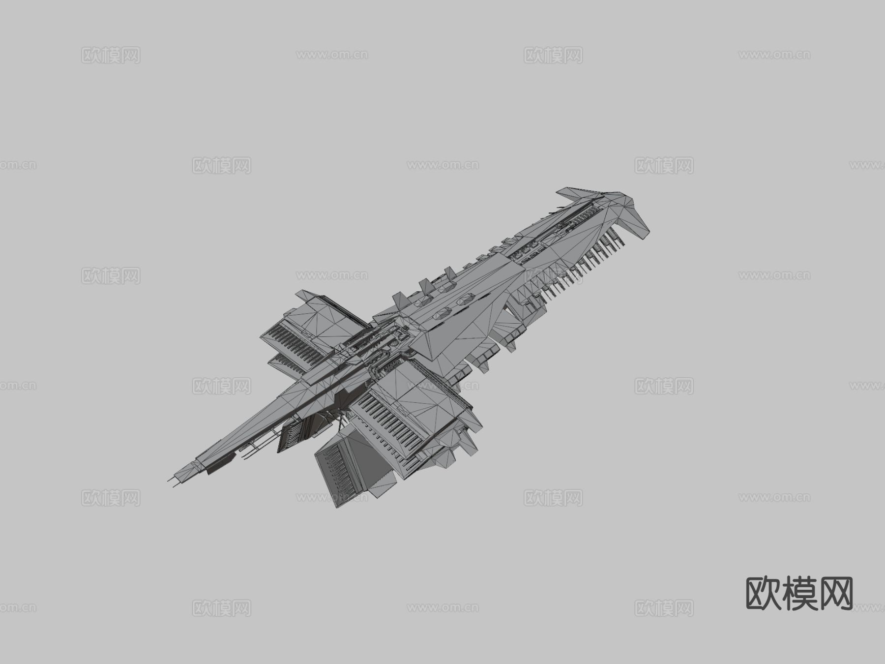 太空飞船 突击巡洋舰3d模型