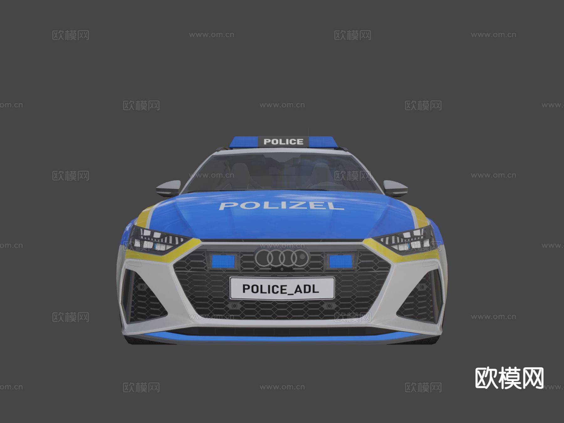 警车 汽车3d模型