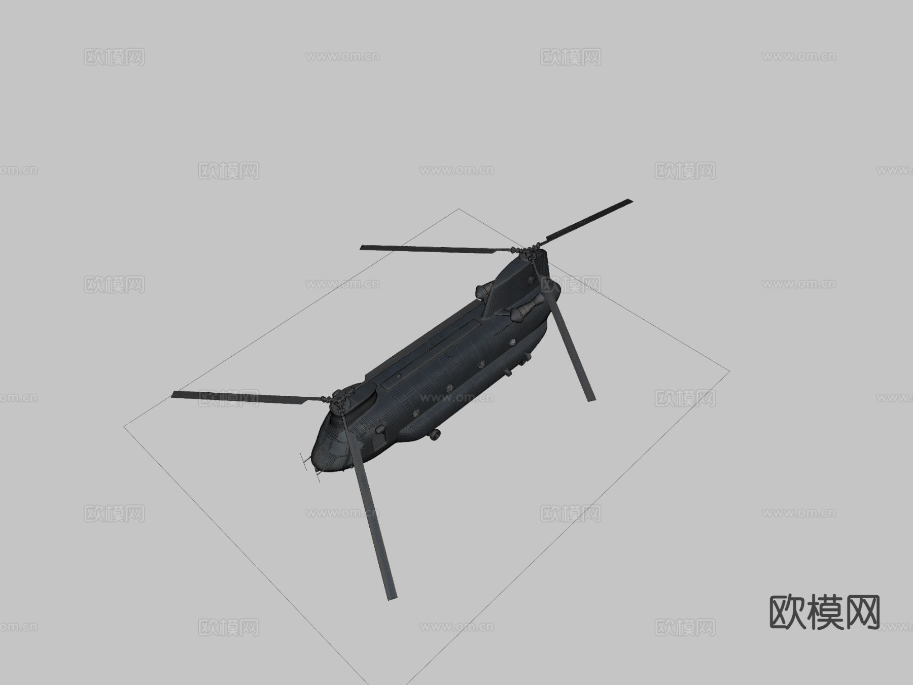 奇努克 CH-47直升机 轰炸机3d模型