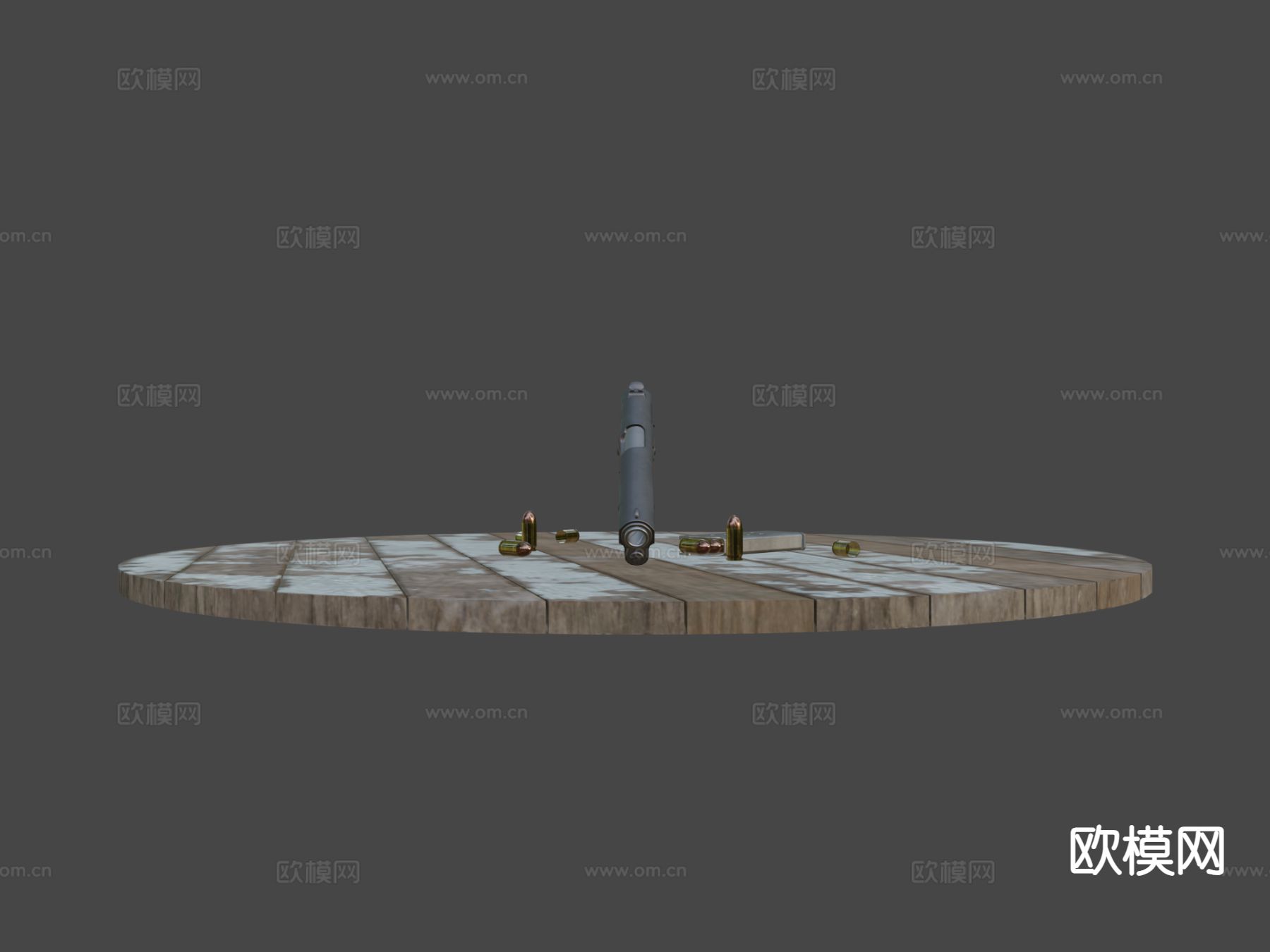 M1911手枪 枪支 枪械3d模型下载（渲染图5）