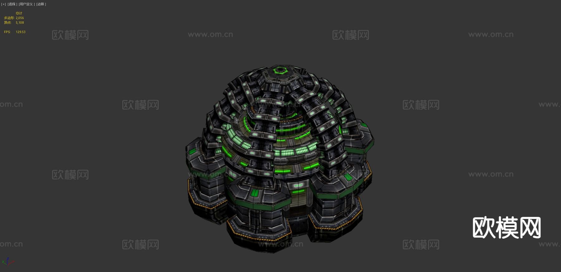 科幻建筑 发电机3d模型