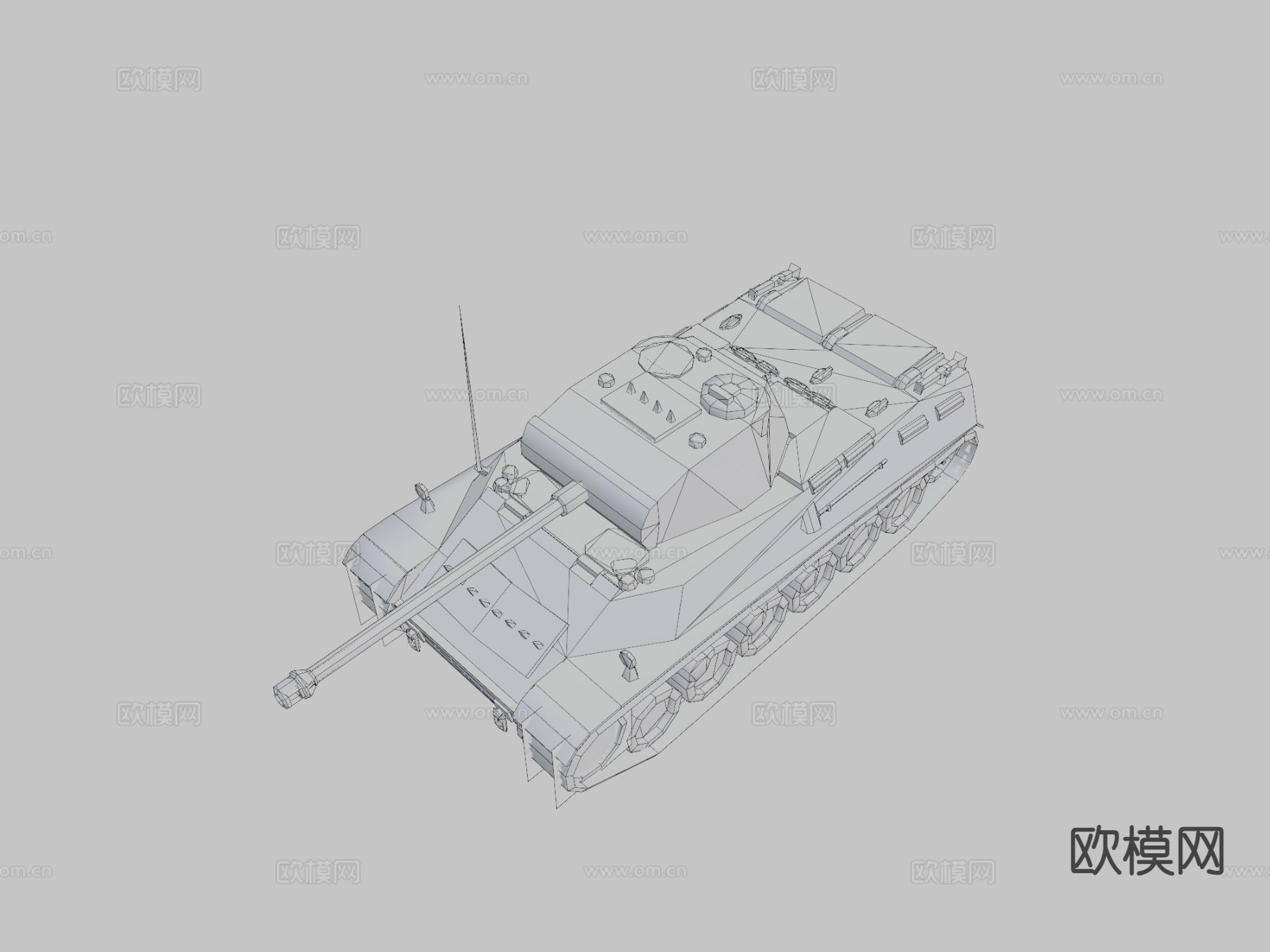 M43塔斯重坦 坦克3d模型