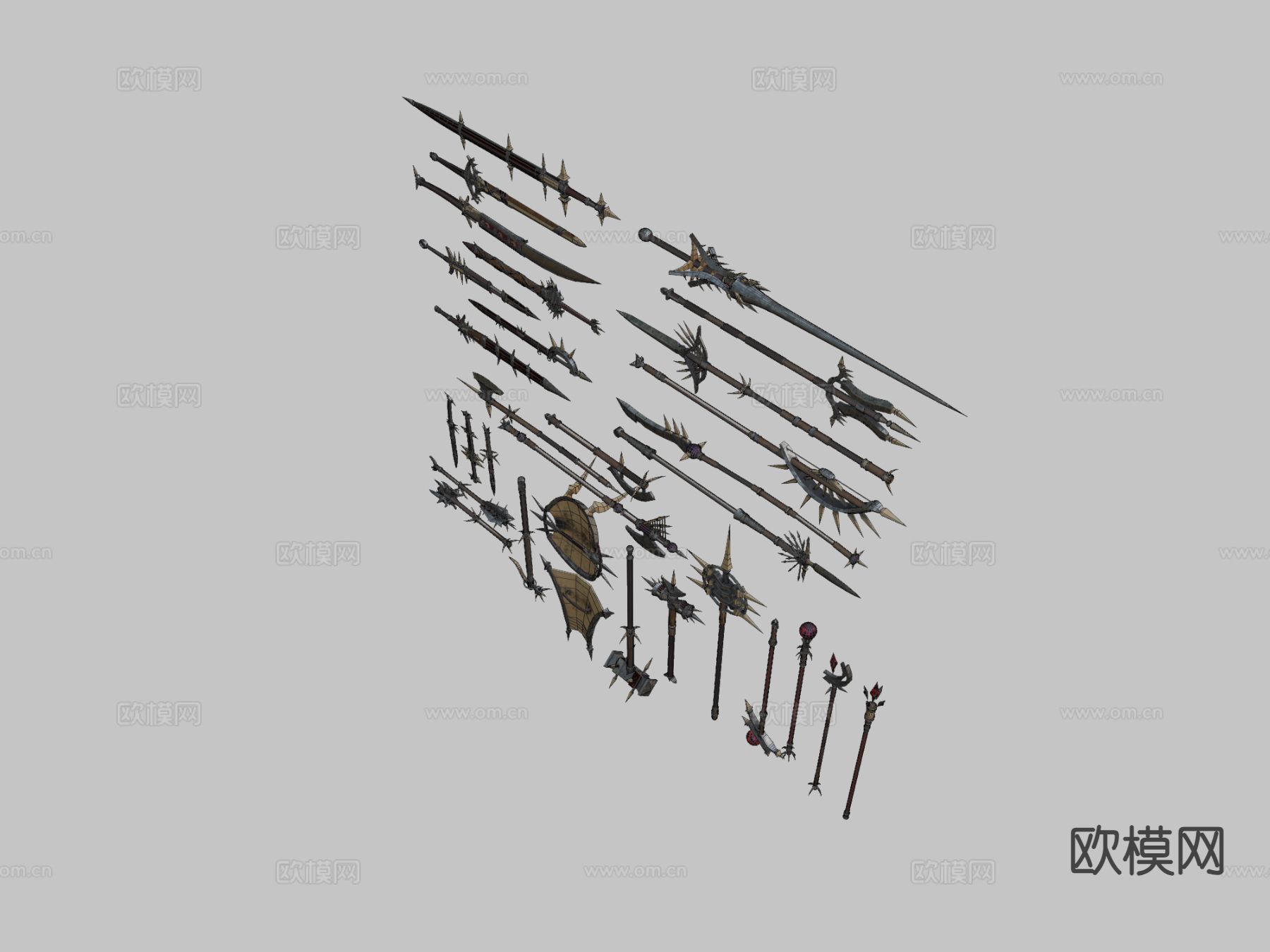 骨制锐利武器包3d模型