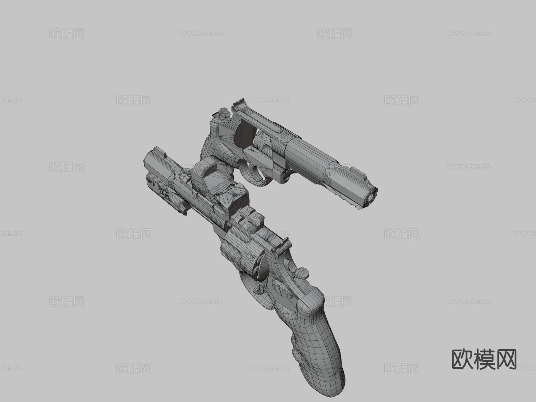 游戏手枪 枪支 枪械道具3d模型