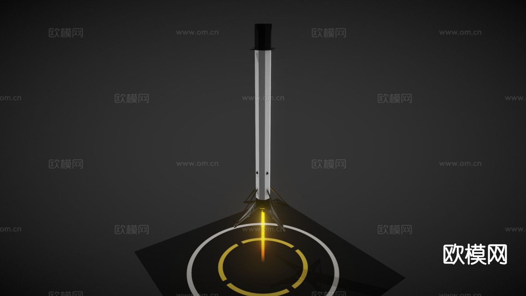 发射的火箭3d模型