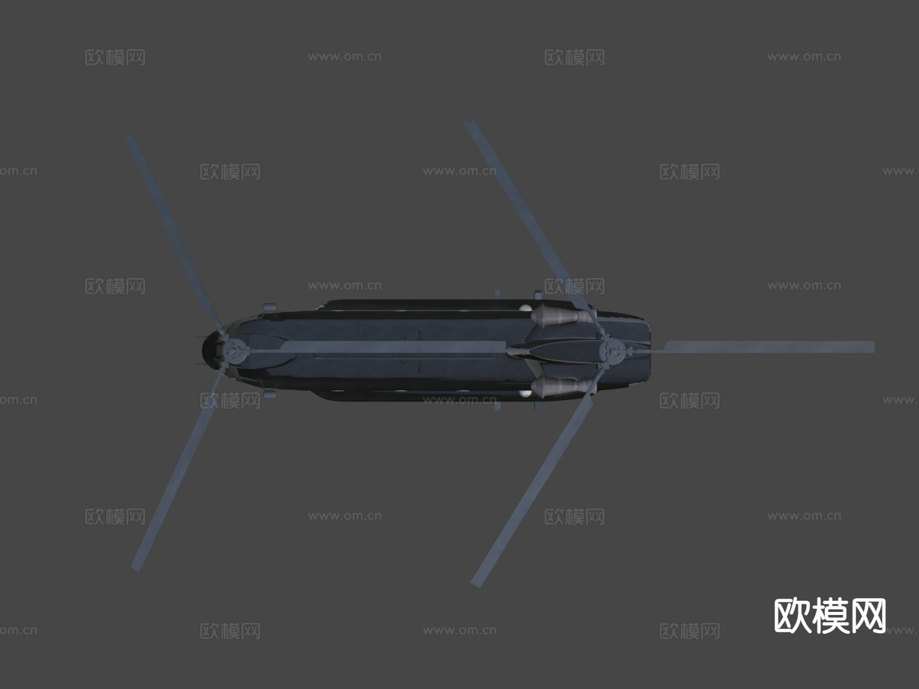 奇努克 CH-47直升机 轰炸机3d模型