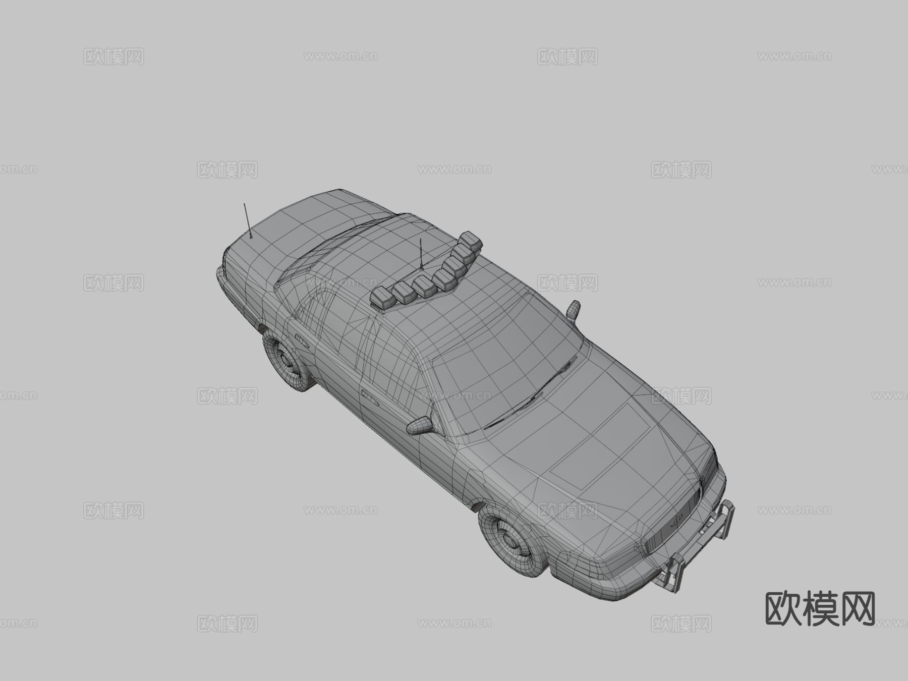 警车 汽车3d模型